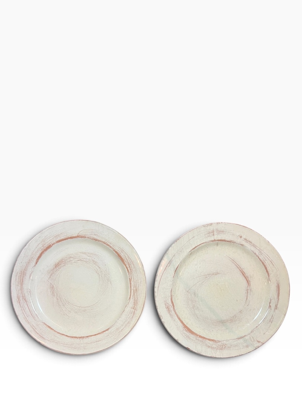Vietri Tuscany Italian Terracotta 10.75” Dinner Plates Set of 2